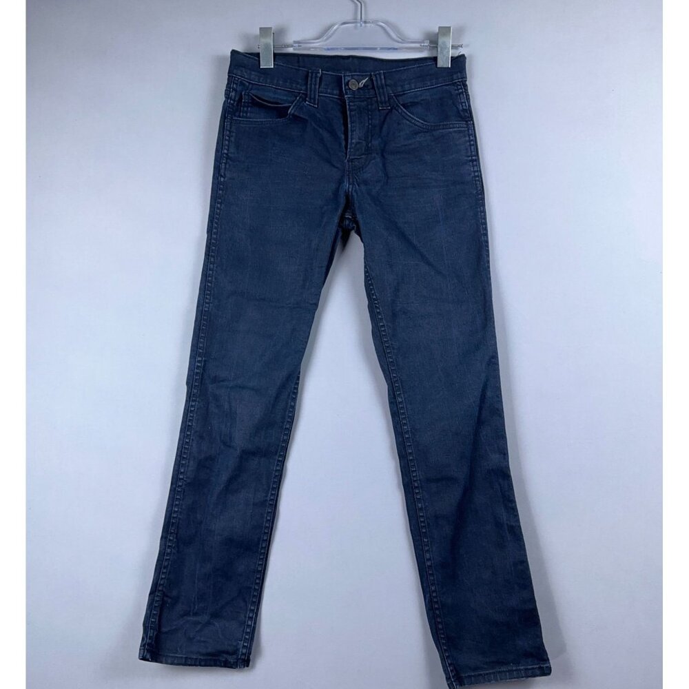 Levis Skinny Jeans Mens Size W29XL30 Mid Rise Dark Wash Denim Stretch Blue